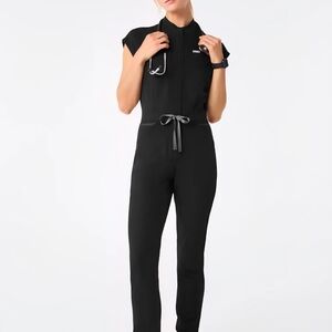 Figs Black Women's Jumpsuit with Gray Accents